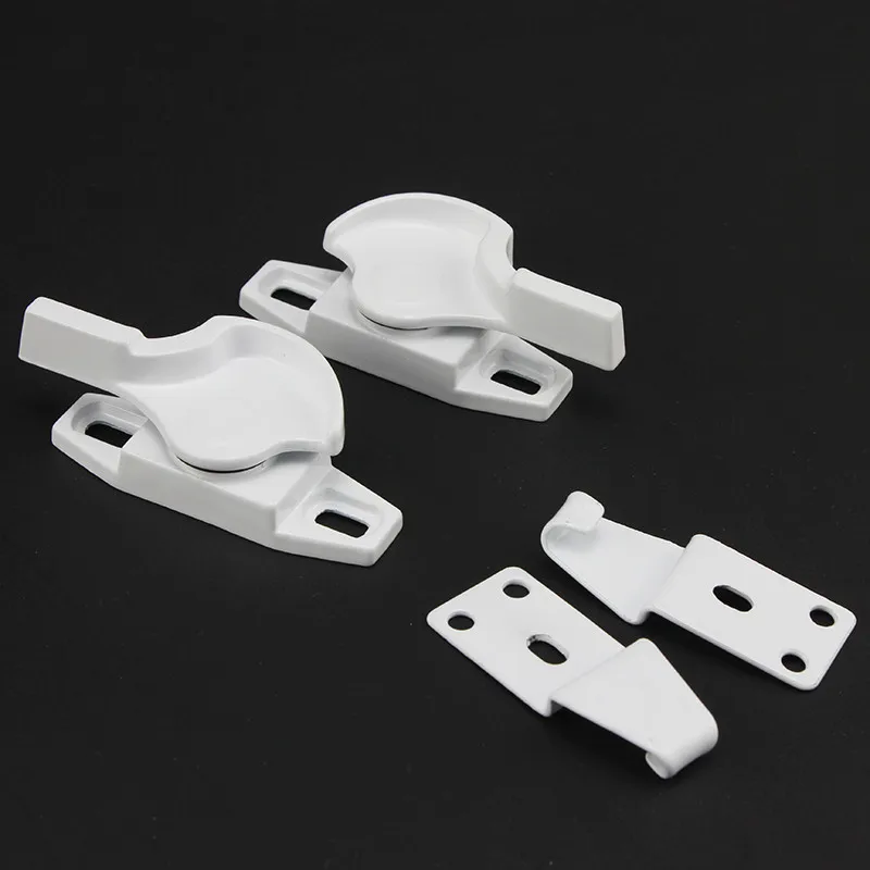 

2Pcs zinc alloy Window Latches lock Plastic lock for Doors and windows Accessories aluminum door handle latch