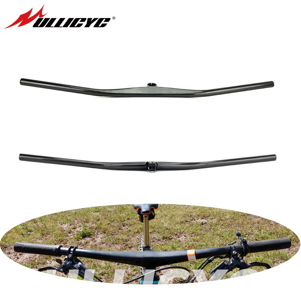 Baratos ULLICYC UD carbono una forma MTB integrado manillar bicicleta elevador 2 ° grados con 40 50 60 70mm Stem MTB manillar