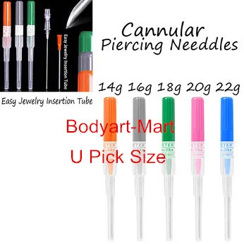 

100PCS 14G 16G 18G 20G 22G Gauge Steel I.V Catheter Piercing Needles Body Piercing Tattoo Needles Sewing Needles Supply CNE-100