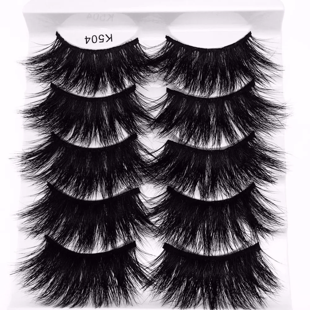 

NEW 50 Pairs 3D Mink Hair False Eyelashes Criss-cross Wispy Cross Fluffy 22mm-25mm Lashes Extension Handmade Eye Makeup Tools