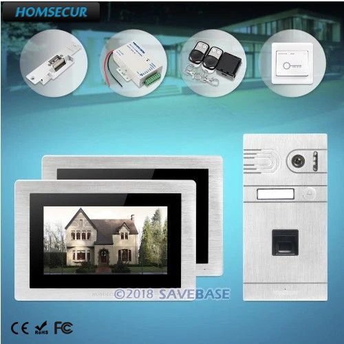 

HOMSECUR 7" Video Door Entry Security Intercom Touch Screen Monitor & Electric Strike Lock Set Included BC061-S + BM714-S