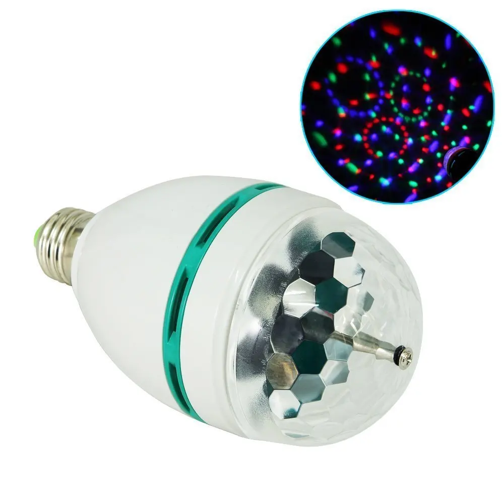 СВЕТОДИОДНЫЙ цветной RGB волшебный шар SOL 3 Вт E27 AC 85 265 в автоматический вращающийся