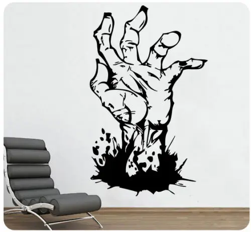 

Zombie Walking Dead Hand Wall Decal Sticker Horror Evil Detailed Mural E637