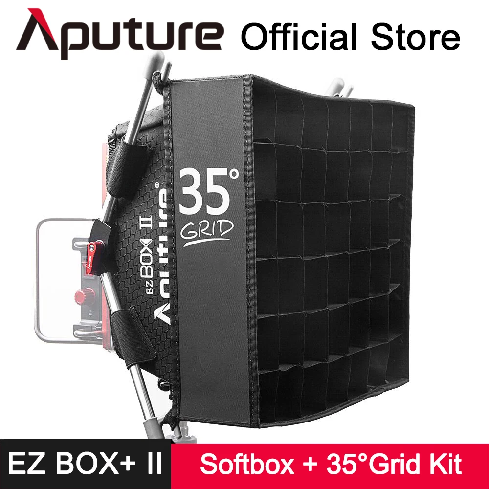 

Aputure Soft Light Diffuser Collapsible Softbox + 35 Degree Grid Kit Easy Box+ II for HR672 AL-528 LED Light Panel Accessories