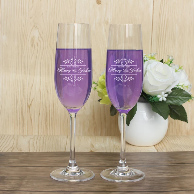 custom name wedding champagne