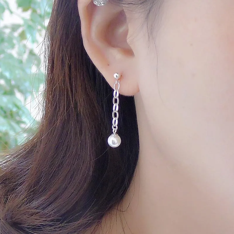 The new jewelry design 925 sterling silver handmade rough chain earrings nail chain bezel ear nail hand silver earrings The new jewelry design 925 sterling silver handmade rough chain earrings nail chain bezel ear nail hand silver earrings