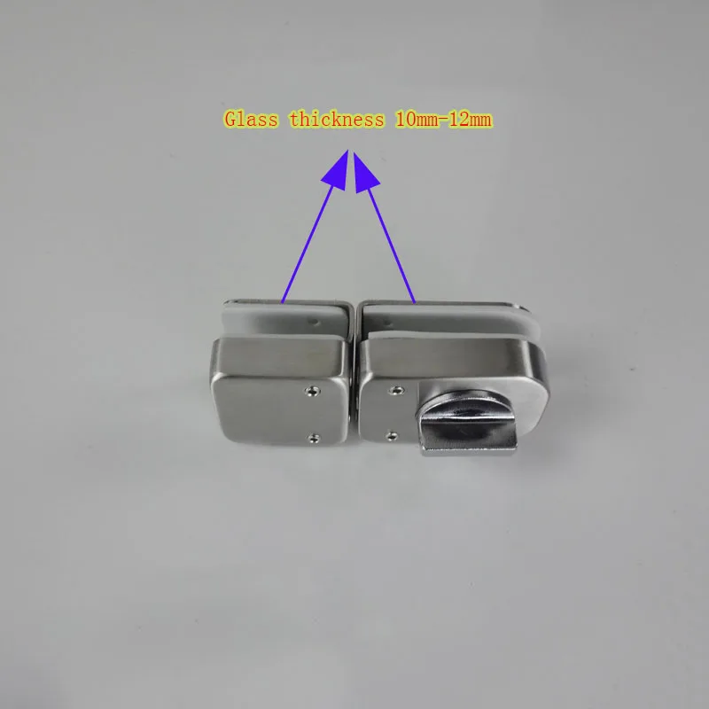 Us 29 98 21 Off Brand New 304 Stainless Steel Frameless Shower Glass Door Lock Bidirectional Unlock Latches No Dirlling In Locks From
