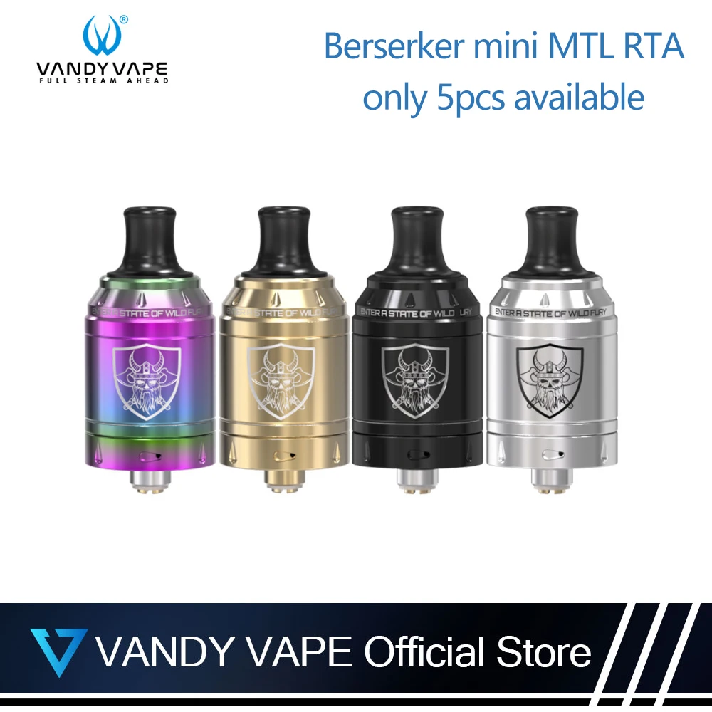 

Originial Vandy vape Berserker mini MTL RTA Tank VS Vandyvape Berserker v1.5 Atomizer Compatible Most E-Cigarette Mod