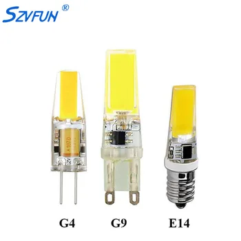 

Szvfun COB Led G4 12V Led Bulb E14 G9 led 220v Lampa Led Lamp Dimmable Silicone for Crystal Chandelier Light Wholesale x 25 pcs
