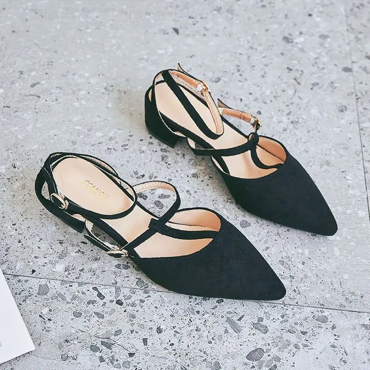 

2019 summer new style simple and simple color with single shoes women comfortable wild Roman style single shoes
