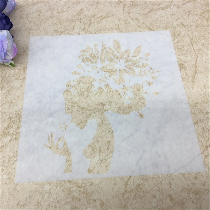 1 лист женские трафареты для скрапбукинга фотоальбома|stencil for diy|stencils diy scrapbookingstencils