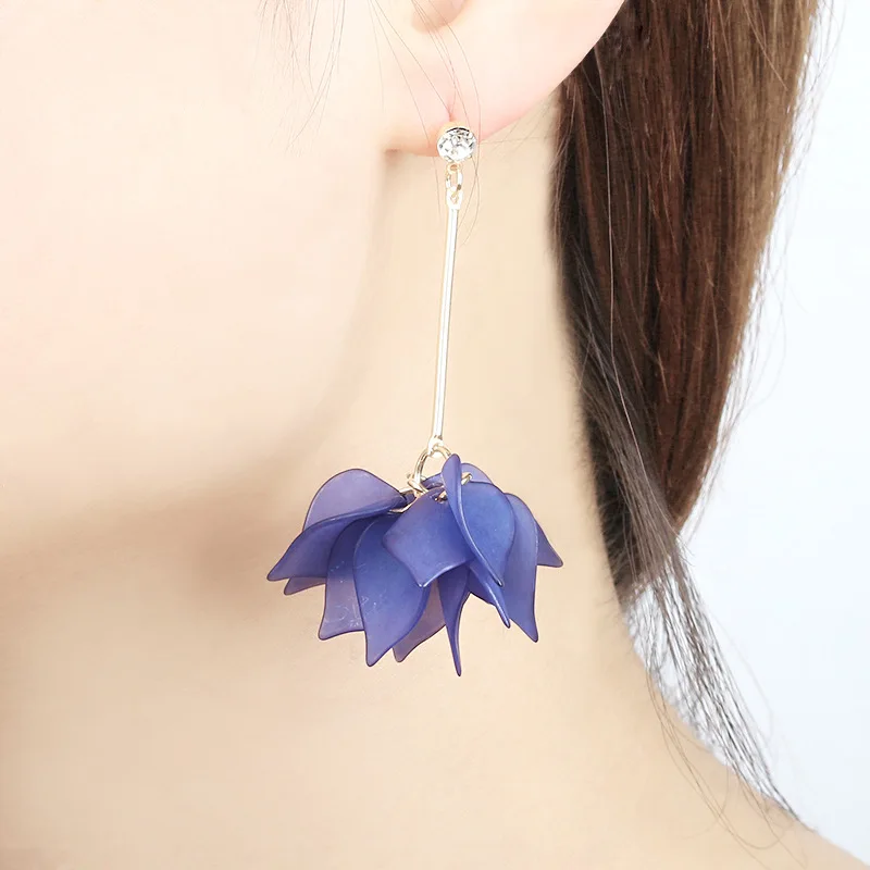 

Flower Handmade Bohemia Earrings Women 2018 New Long Hanging Earrings Crystal Female Wedding Earings Party Jewelry Gift Qw-99