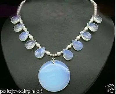 

HOT## Wholesale FREE SHIPPING J8 Jewelry opal white pearl pendant necklace