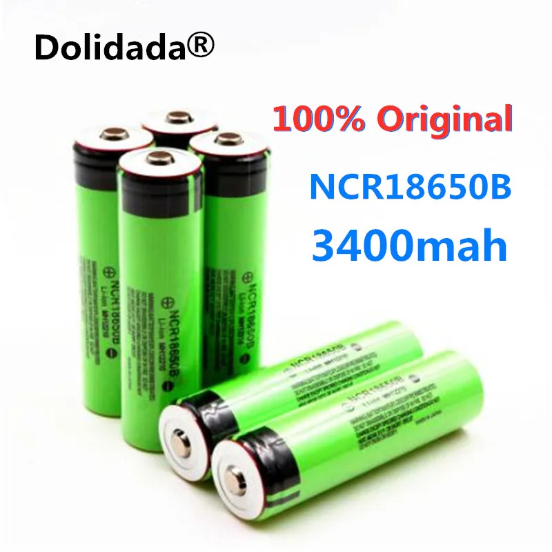 18650 3,7 V 3400 MAH перезаряжаемый литиевый аккумулятор NCR18650B с точками(без PCB) для фонариков