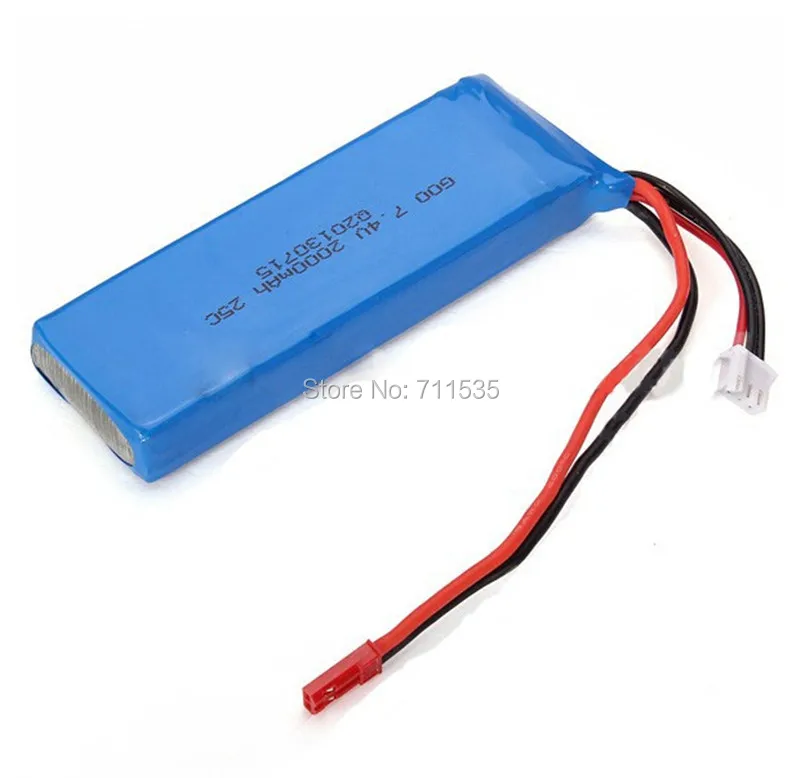Upgrade Lipo Battery 7.4V 2000mah 25C Parts For WLToys V262 V333 Remote