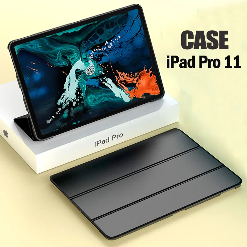 Магнитный кожаный чехол-книжка для Apple iPad pro 11 умный чехол-подставка дюймов 2018