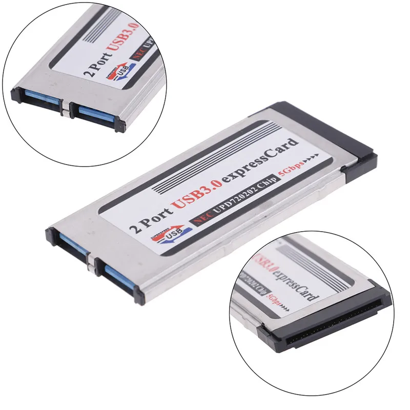 2-портный Dual Порты и разъёмы USB 3,0 Express Card 34 мм слот PCI Express карта PCMCIA конвертер скрытый адаптер для ноутбука Тетрадь