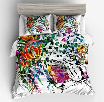 

3d fashion Outlet Colorful Flower Duvet Cover set pillow case Super Soft Bedclothes Flowers Printed Bedding Set Luxury full size