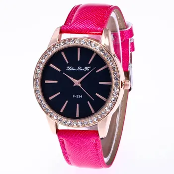 

Crystal Pattern Fashion Watch Leather Watchband Strap Easy Fit Elegant Wise Classic Design Waterproof Exquisite Workmanship