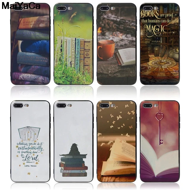 MaiYaCa The Soul of a Reader And Book для iPhone 4S SE 5C 5S 6S 7 8 Plus X XR XS MAX черный мягкий чехол телефона