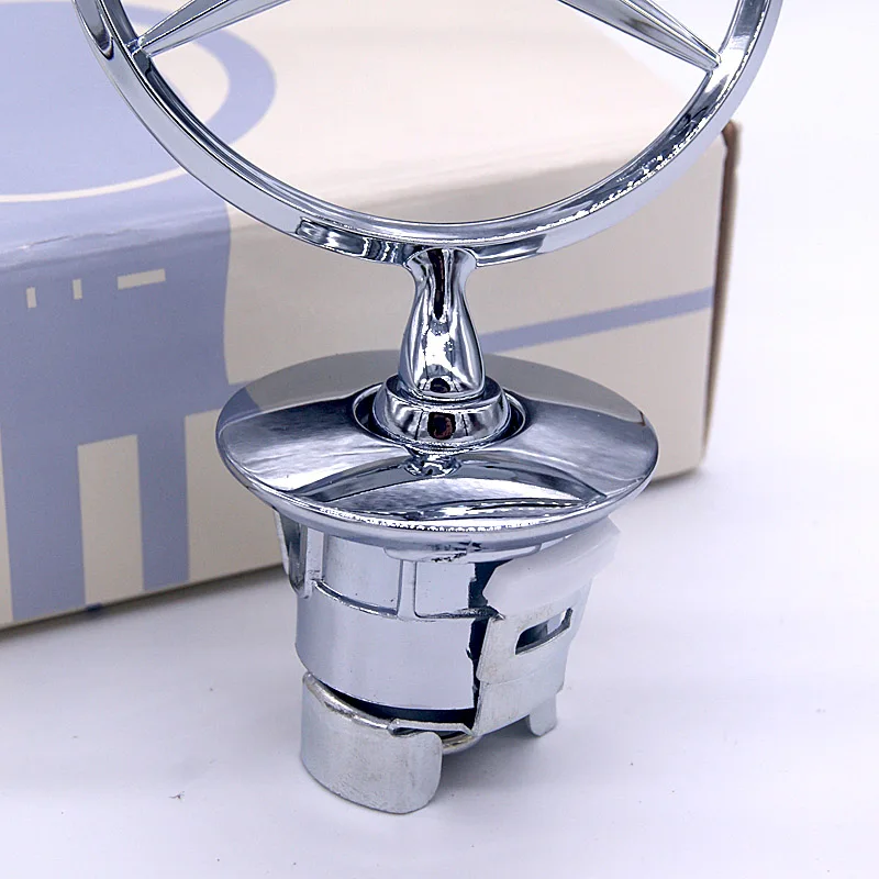

1pcs 3D Zinc Alloy Silver Star Hood Logo Emblem Badge For Mercedes-Benz W210 W220 W221 W204
