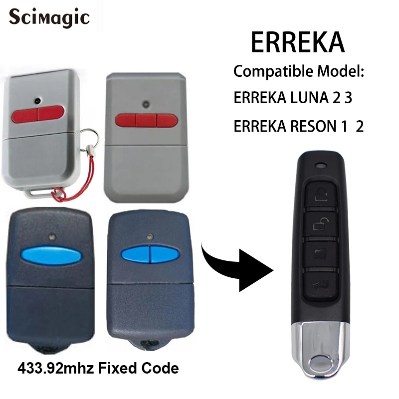 

40pcs ERREKA LUNA Garage Door/ Gate Remote Control Duplicator 433.92 handheld transmitter