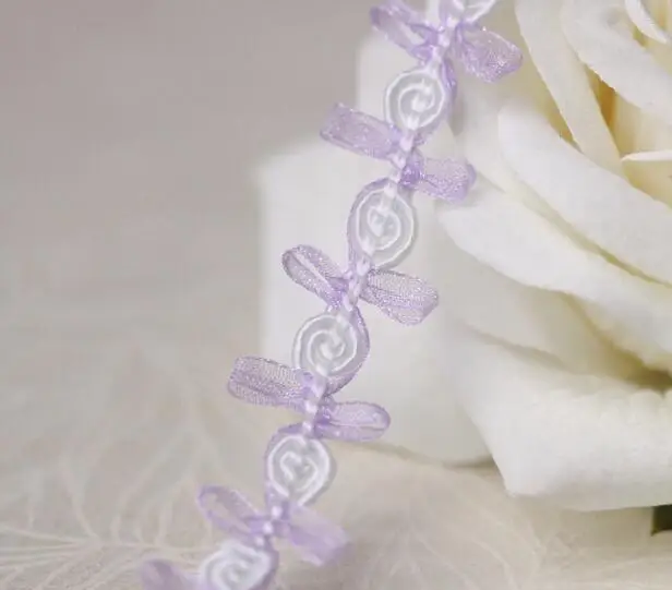 1 6 см ширина новинка фиолетовая Цветочная кружевная ткань отделка лента сделай