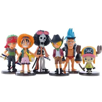 

6pcs/lot One Piece Mini PVC Action Figures The 24th Generation Model Collection Toy Figurine Free Shipping
