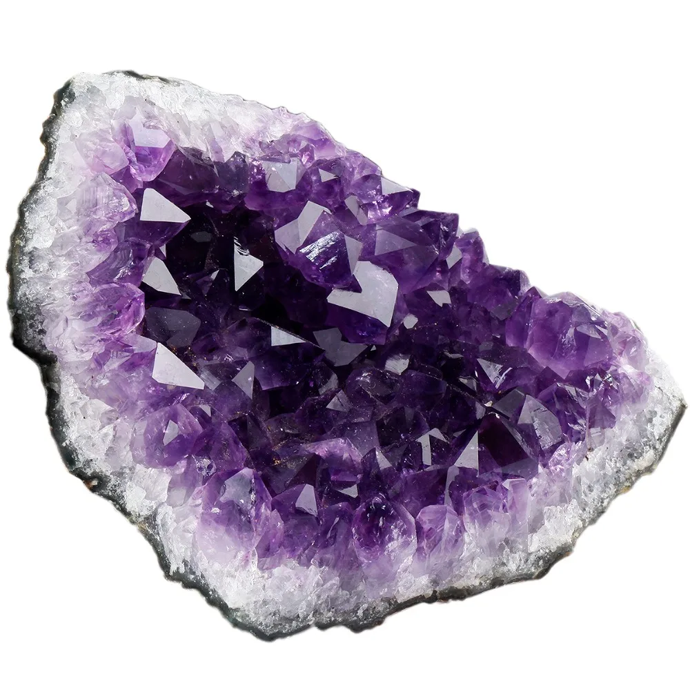 TUMBEELLUWA натуральный фиолетовый аметист кварц кластер Декор Geode Друза кристалл драгоценный камень образцы камней