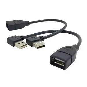 

1set 90 Degree USB Right Left Angled Male to Female Extension Cable 20cm