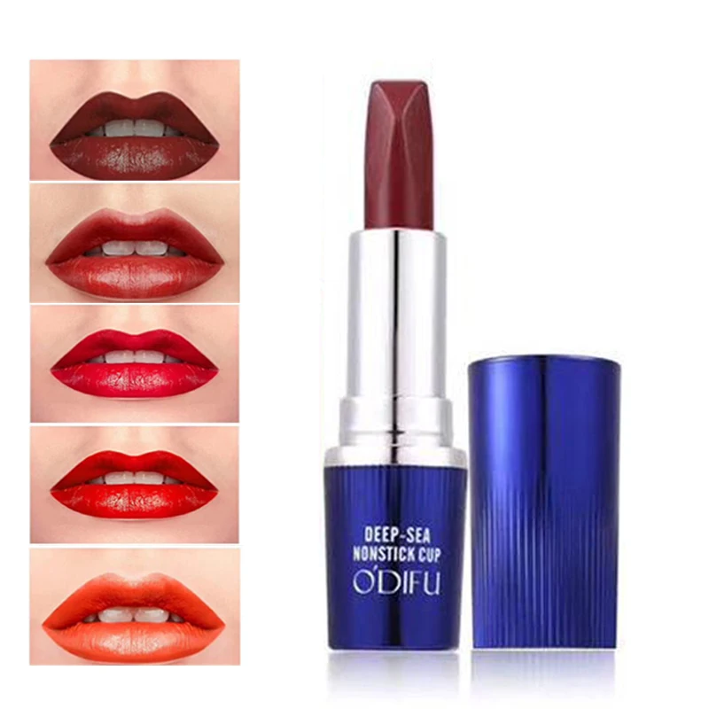

Water non-stick cup lipstick matte matte long-lasting moisturizing duck blood red pepper red dark double-sided lipstick 7 colors