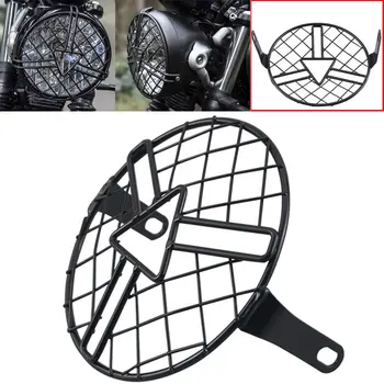 

For Harley Honda CB400 CB500 Racer Universal 6.5 " Motorcycle Front Headlight Grill Protector Cover For Triumph Suzuki Kawasaki