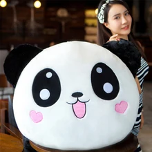 Fancytrader Cute Emoji Panda Plush Pillow Doll Soft Big Stuffed Animals Panda Toys for Children