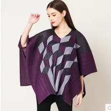 Miyake сложенные светлые через Чип тип плащ из сетчатого материала летняя рубашка футболка дышащая отходы их предотвращения