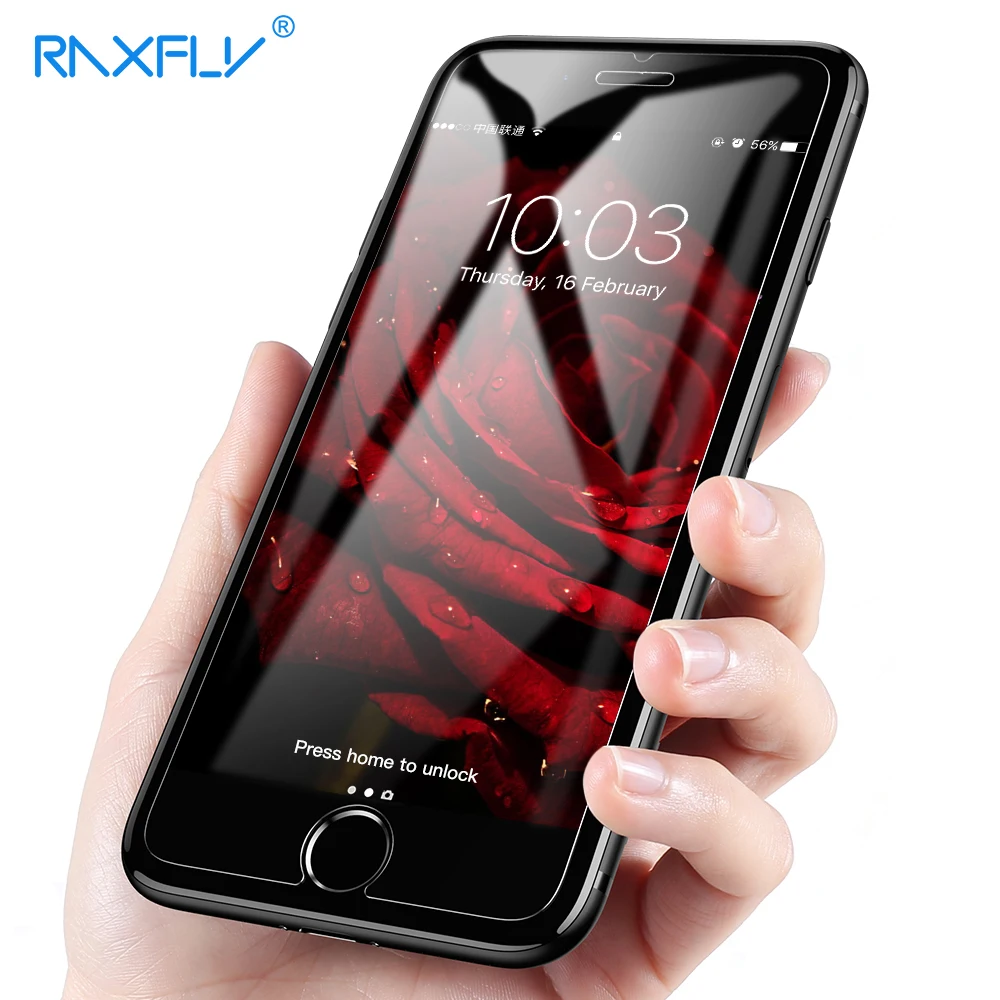 RAXFLY Full Protection Tempered Glass on Phone For iPhone 7 8 Plus Ultal font b Slim