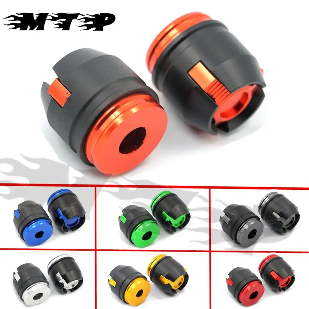 

CNC Axle Fork Sliders Crash Protector Pads Cover for Kawasaki Suzuki Motorcycle 12mm Front & Rear