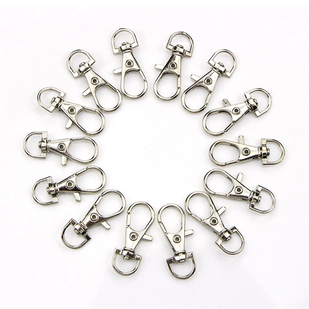 10PCS Lobster Swivel Clasps Clips Bag Key Ring Hook Jewelry Findings Key chain /&
