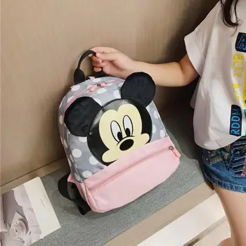 

New Brand Kids 3D Cartoon Mickey children schoolbag Girls Minnie school Backpack Suitable Kindergarten Princess kids