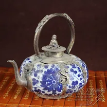 Антикварный, антиквариат Китайский медный чайник