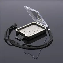 Один слой прозрачный портативный fly коробка для рыболовной приманки крепления