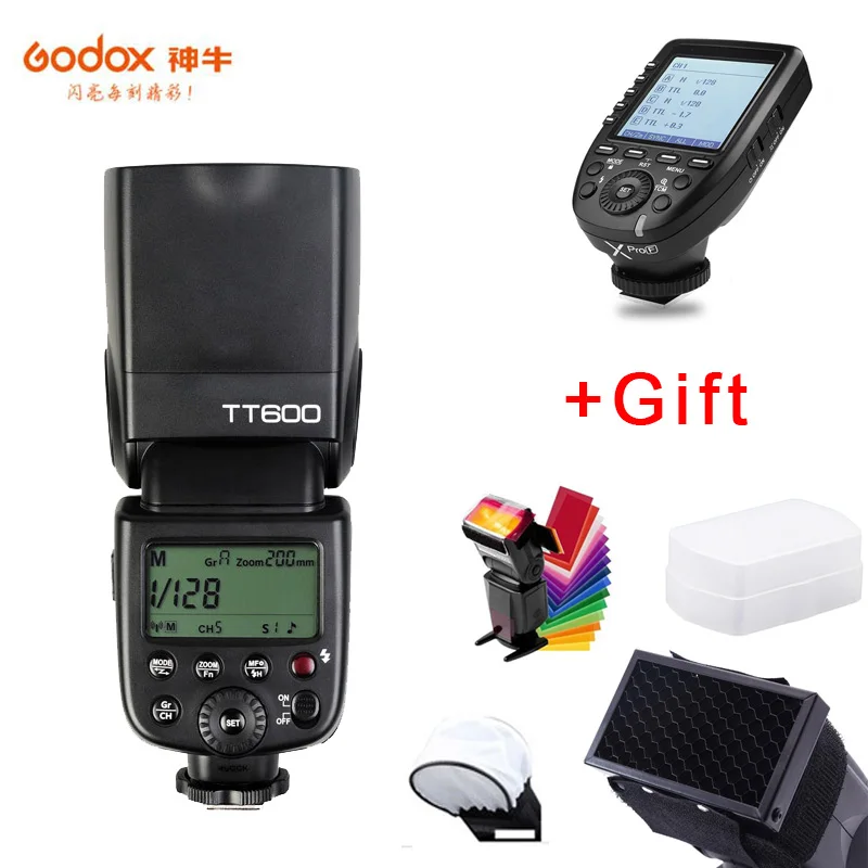 

Godox TT600 GN60 HSS 1/8000s Camera Flash Speedlite+2.4G Wireless Xpro-F Transmitter For Fuji XT-30 XT20 XT3 X-H1 GFX50R X-T2