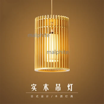 

Modern Solid Wood Lighting Light Fixture Japanese Restaurant Style Simple Decor Pendant Lamp Bedroom Bedside LED Pendant Lights