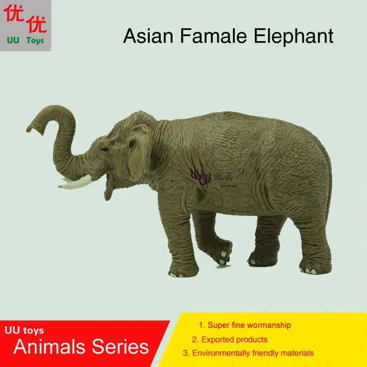 

Hot toys:Asian Famale Elephant Simulation model Animals kids toys children educational props