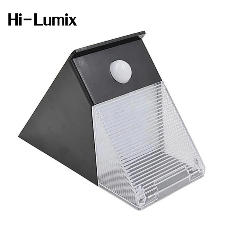 Hi-Lumix Triangle 12Leds solar led wall light PIR motion sensor IP45 Waterproof outdoor lamp Wireless White light Garden,Fence