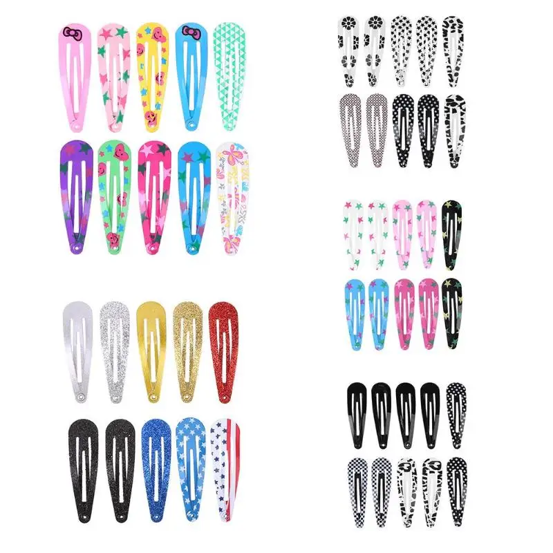 

10pcs/5 Set Girls Snap Hair Clips Barrettes Cute Hairpins Colorful Kids Hairgrips Colorful Headbands for Kids Hair Accessories