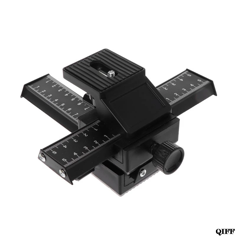 Прямая поставка& 4-way Macro инструмент Фокусировочный рельсовый ползунок 1/" с шаровой головкой DSLR Камера съемки аксессуары черный APR29