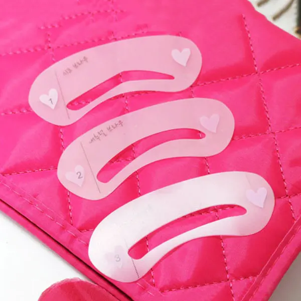 3 Pcs New Eyebrow Stencil Tool Makeup Eye Brow Template Shaper Make Up Tool 669