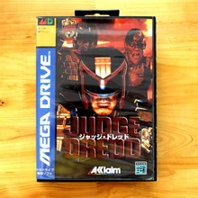 Judge Dredd 16 Bit MD Game Card with Retail Box for Sega MegaDrive & Genesis Video Game console system