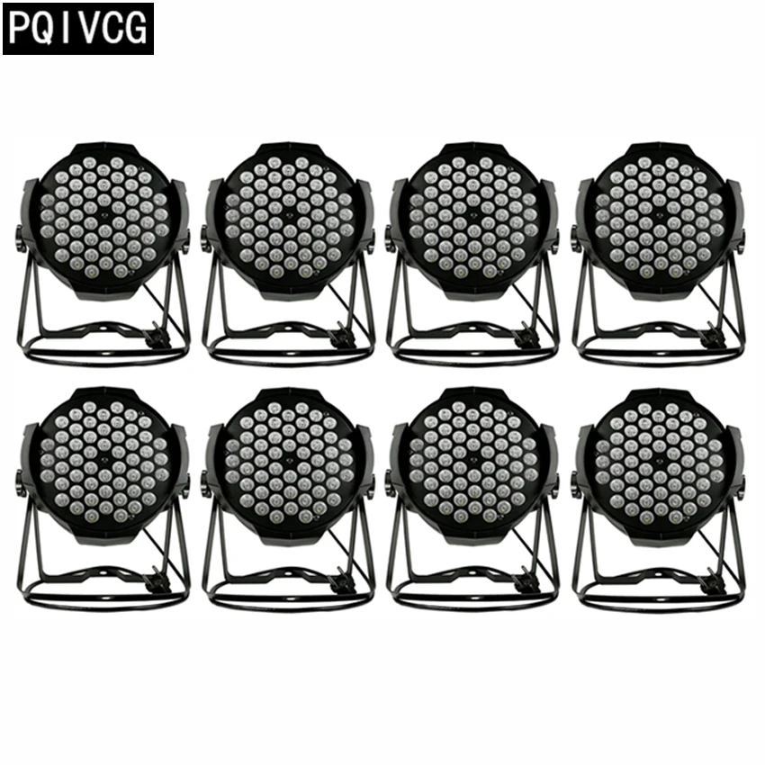 8 шт./54x3 Вт светодиодные светильники par rgbw 4 в 1 плоский светодиодный dmx512 dj|Эффект