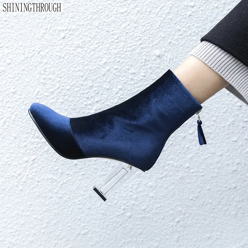 

Fashion Women Boots Style zipper High Heels Boots Ankle Boots for Women Shoes New Sale Shoes Women